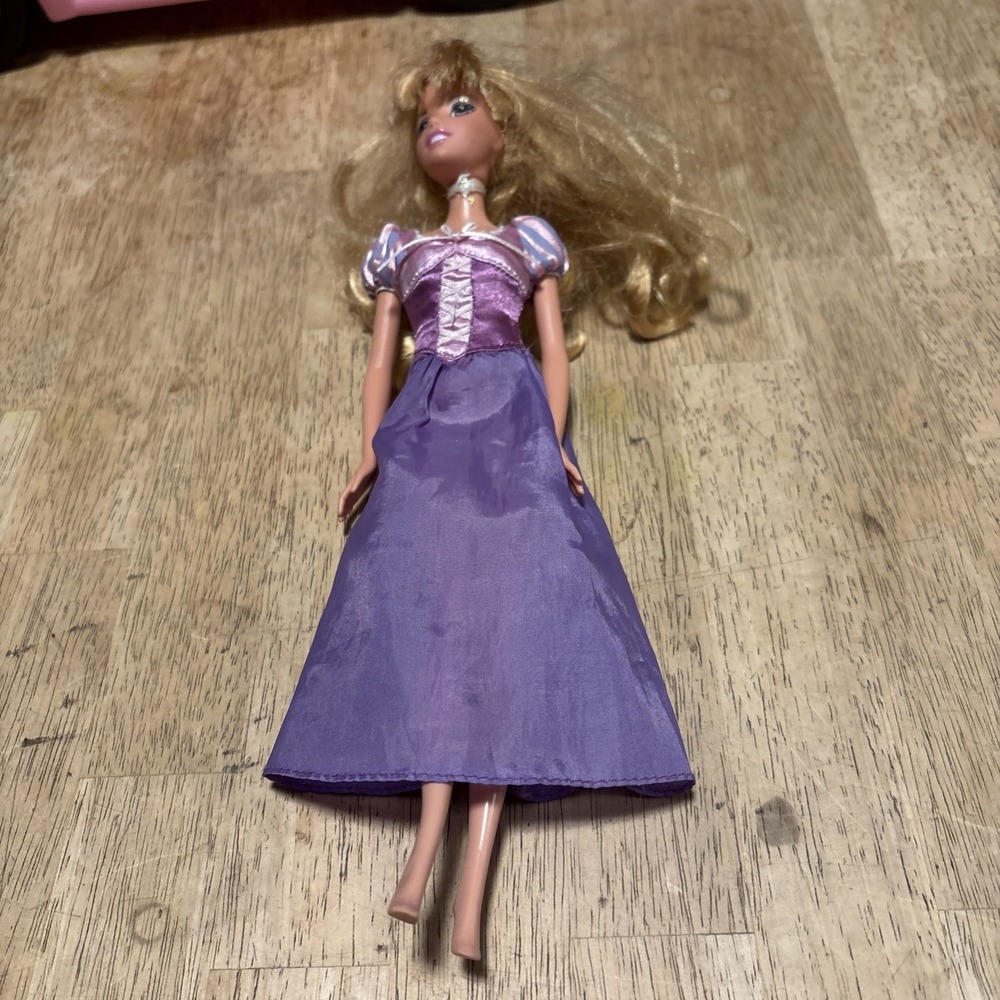 Mattel Disney Princess Rapunzel Barbie Doll 2005 Purple Dress 11in Doll